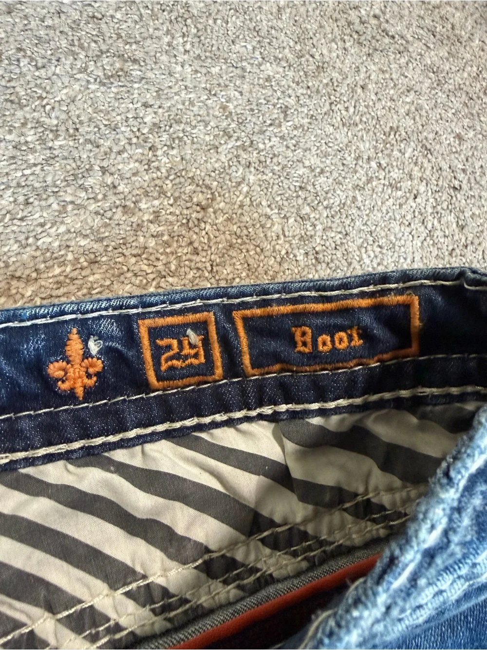 Rock Revival Women's Dark Blue Embroidered Pocket Boot Cut Jeans